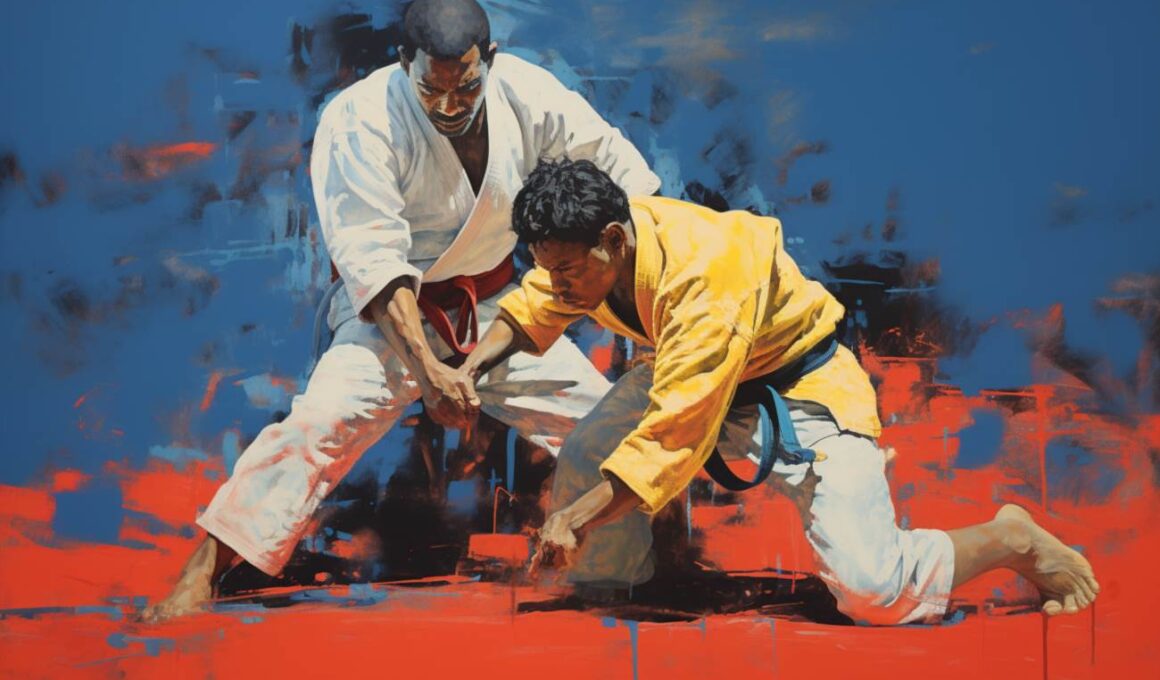 Pas biało-żółty judo