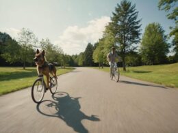 Jak nauczyć psa biegać przy rowerze